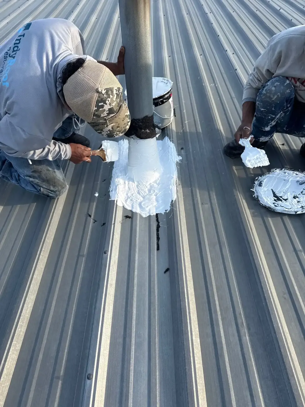 Commercial roof inspection documented in Brownstown