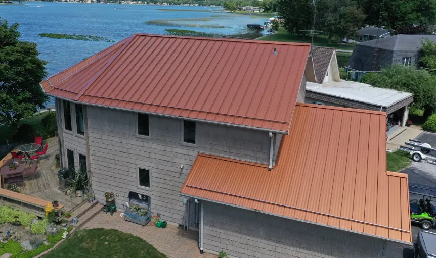 Storm damage documentation on a Brownstown commercial building